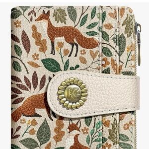 Amazon Nature-Inspired Fox Wallet - Green, Brown, Cream